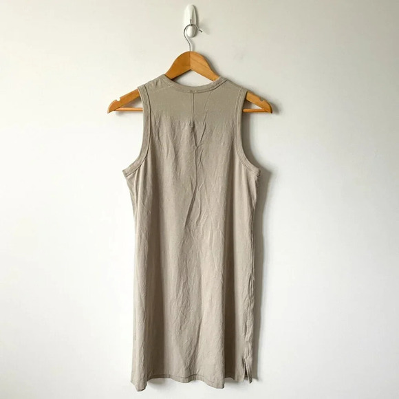 Lululemon Classic Fit Cotton Blend Sleeveless Dress Beige Raw Linen Size 4 - Picture 7 of 8